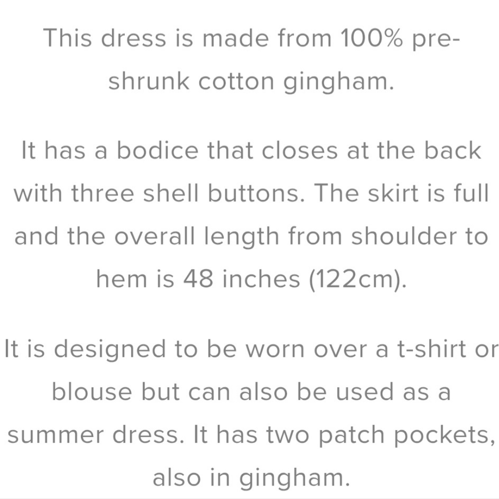 Women's Rosablue handmade Yellow Gingham Pinafore Dress O/S - Picture 4 of 4